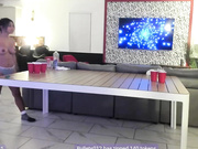 stacy_x3 dec 16 topless beer bong