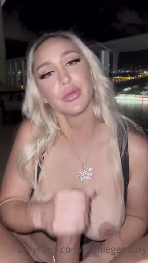 Nina Kayy Balcony Blowjob Night