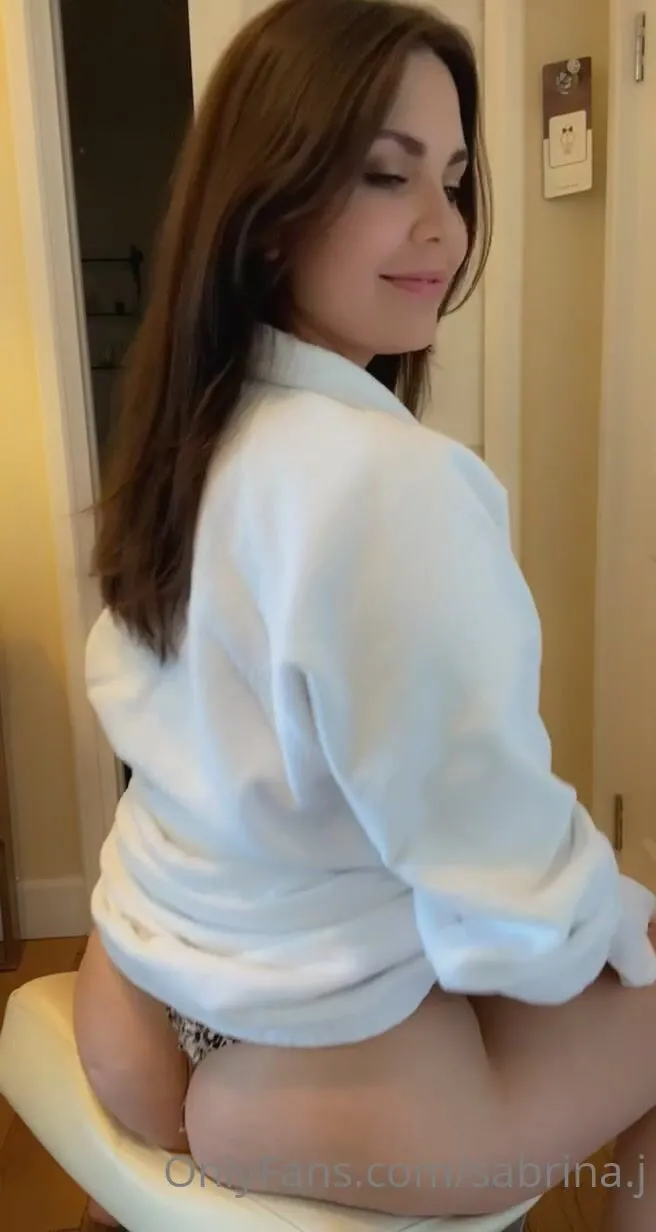 Sabrina Janssen Nude in Bathrobe