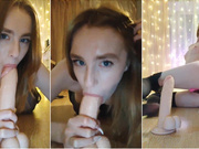 ViKusik22a DeepThroat Big Dildo BJ (MustWatch)