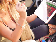 Caroline Zalog - Christmas See Through Lingerie Video