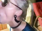 Blonde giving Sloppy Blowjob