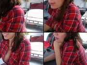 BellaJulia got down on the floor and rode the hell out of her black dildo and lots of close ups in free webcam show 2017-04-28 212954