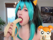 MissWarmJ stays healthy sucking my banana cosplay