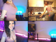 BellaBrookz got down on the floor and rode the hell out of her black dildo and lots of close ups in free webcam show 2017-05-11 105342