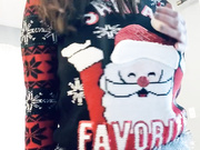 Amber Hahn - Santa Sweater Tease