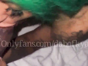ebony with green hair take bbc