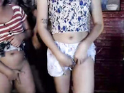 3 CB cock hiding asian women showing "pussy".