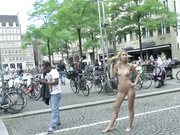 Nude Woman Walking around in Amsterdam 2