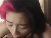 asian red hair blowjob