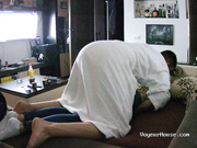 Cumshot in her mouth - Cam