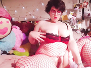 Madame ivy with tentacle dildo and red bra