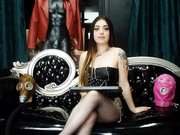 Maddy 1 leather jacket fetish sloppy blowjob on dildo