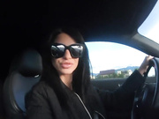 anisyia driving her car and fuck herself inside