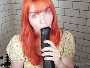 MissPrincessKay deepthroat thickest dildo to base