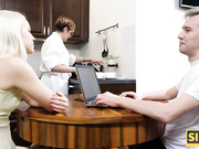 Adorable stepsister fucked in mom's home