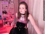 Juelzfoxy in pink latex, black corset, 2023-05-22 22-32