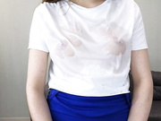 Carnelia_Blush Wet Shirt Tease