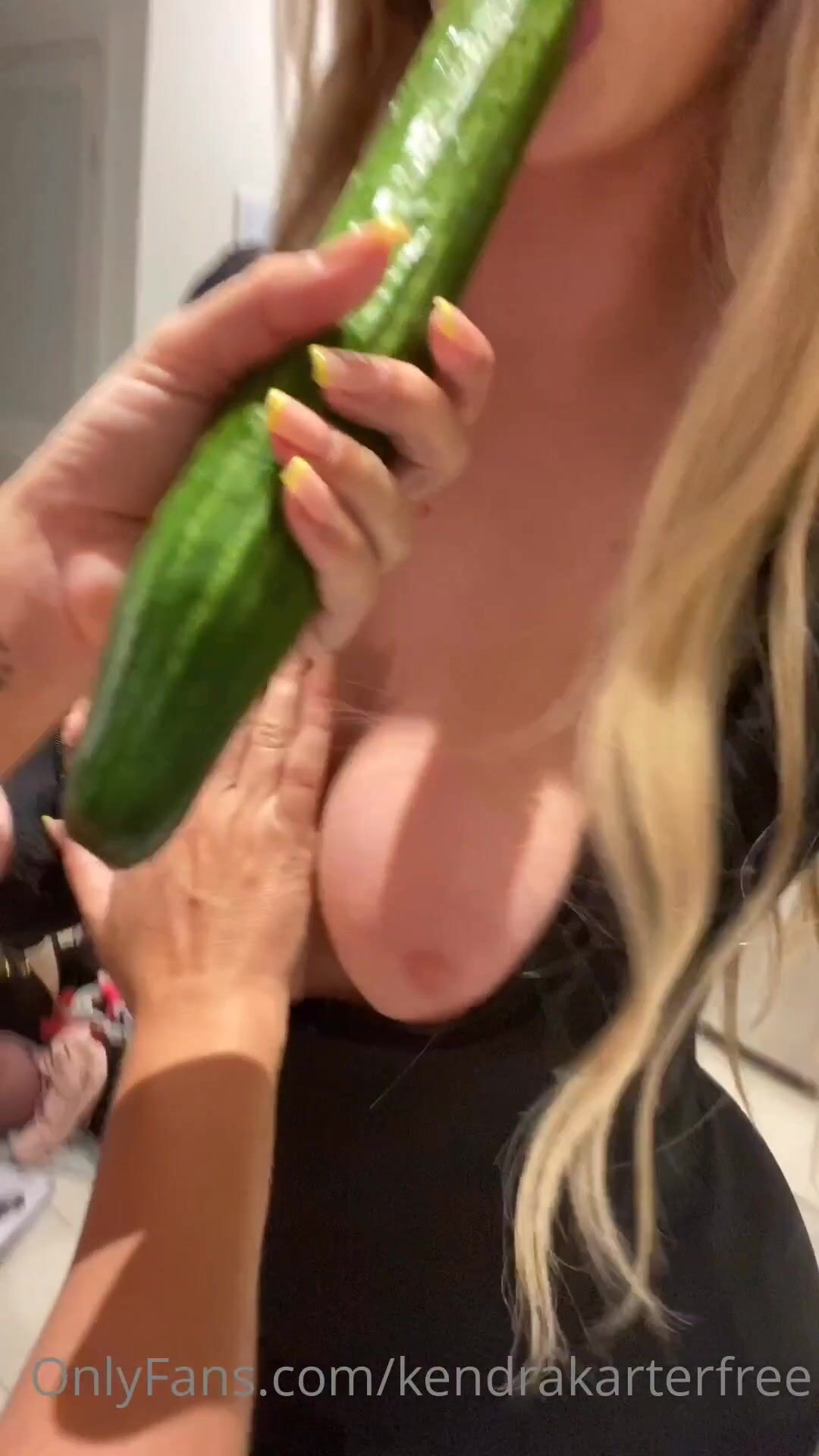 Kendrakarterfree Her and friend using a cucumber