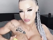 Paulina J Candy - Toying around in sexy yellow Dress