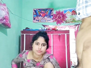 Beautiful desi wife enjoying with lover sex