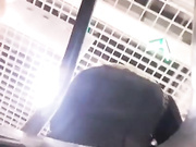 Sexy Polish blonde gets upskirt in shiny nude pantyhose 3