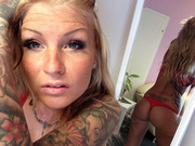 TATTOED HOT BLONDE OIL ANAL FUCK