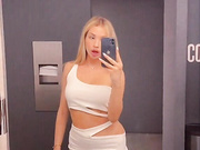 18 year old Blonde teen filming herself in a bathub