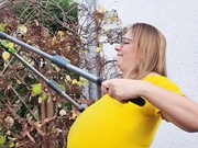 Nadine Jansen in her Garden