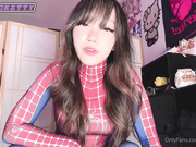 mvngokitty spidergirl dildo suck, fuck, ride, + squirt