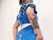 nnnnekochan dildo fuck in chun-li cosplay