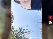 SweetLadyN massive  tits out in the park