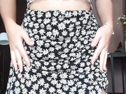 wi.ka99 shows her legs and feet in shiny nude pantyhose