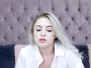 busty hot blonde in red latex mini skirt