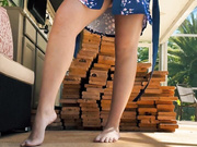 Rachel masturbation by pool