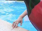 Cleopatra_Sinns sexy nude outdoor pool show