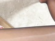 MrsEly shows her legs and feet in shiny black pantyhose