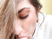 Skye Evans dildo suck and fuck