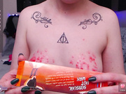 L1ly_Paw Wax on boobs and dildo riding