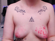 L1ly_Paw Wax on boobs and dildo riding