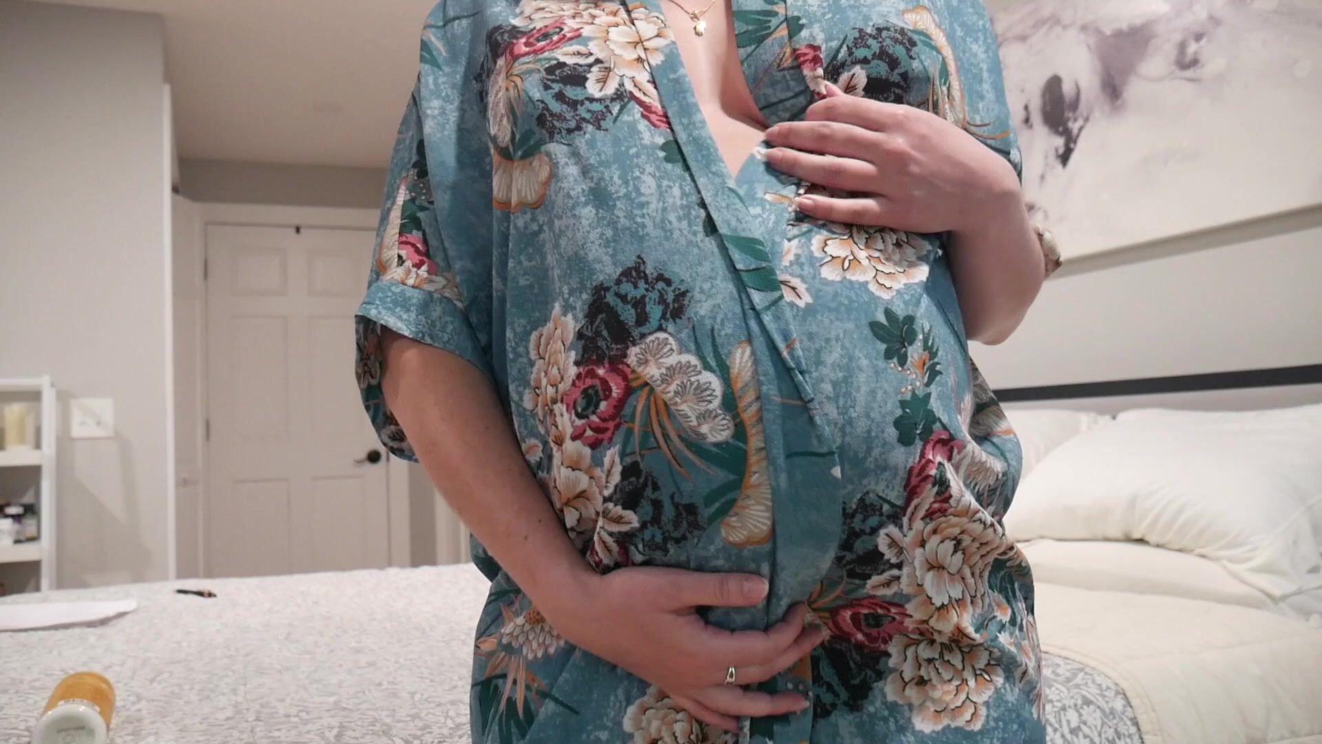 Ashley Alban- Showing off Pregnant Body