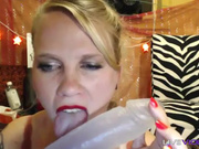 Gagging inked filthy slut with monster tits