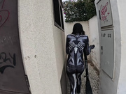 Daring Kiara- Public Risky Sex in Spider Man Costumes