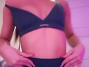 Milan Mirabella teasing her tits and body #2