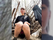 AnastasiaDave strips outdoors