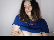 Dyafirst shows her big areola nipples and sucks her tit