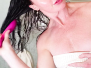 gingrbreadginny sexy topless towel drop