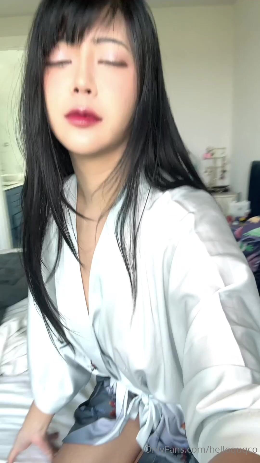 Quqco - Big assed asian gets naked - OFTwitch!!