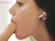 Taanni_BC - Close up side dildo blowjob