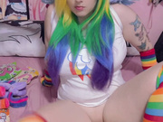 Rainbow dash cosplay horse dildo